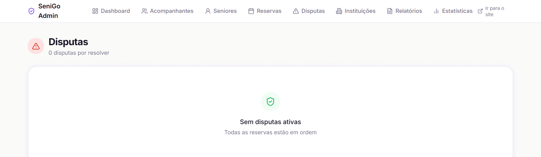 Fila de disputas da administração